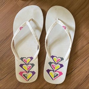 Roxy White Flip Flops